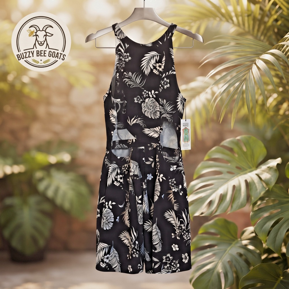 Madden NYC Tropical Floral Halter Romper Cutouts Summer Festival Size XXXL